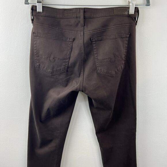 AG ADRIANO GOLDSCHMIED Brown The Prima Mid Rise Cigarette Denim Jean Size 27 - Picture 4 of 9
